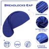 4 Pieces Unisex Dreadlock Cap Long Hair Dreads Head Wrap Sleeping Cap Hair Accessories Sleep Bonnet for Men Women(Black, White, Blue, Gray) view 4