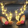 Bartosi LED Light Christmas Hair Clips Reindeer Antlers Xmas Hairpins Hair Barrettes Cute Head Pieces Hair Accessories for Women (Pack of 2) view 1