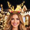 Bartosi LED Light Christmas Hair Clips Reindeer Antlers Xmas Hairpins Hair Barrettes Cute Head Pieces Hair Accessories for Women (Pack of 2) view 2