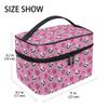 Makeup Bags, Pink Skull Girl Travel Makeup Organizer Bag Makeup Case Cosmetic Toiletry Bag for Girl Women Ladies view 2