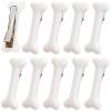 10PCS Dog Bone Hair Clips Decorative Side Band Clips Hairpins Alligator Barrettes Cosplay Costume Hair Accessories for Christmas Halloween 5Pairs White view 1