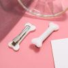 10PCS Dog Bone Hair Clips Decorative Side Band Clips Hairpins Alligator Barrettes Cosplay Costume Hair Accessories for Christmas Halloween 5Pairs White view 3
