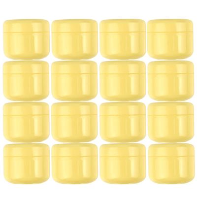 30 Pcs 30ml Yellow PP Cream Bottle Face Cream Lotion Storage Travel Jars Empty Refillable Plastic Round Container Jars