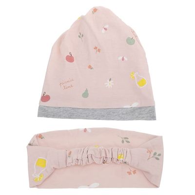 1 Set Confinement Scarf Fashion Confinement Hat Warm Headbands for Women Stylish Headbands for Women Womens Hats Pink Brocade Spring and Summer Pregnant Woman