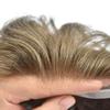 LYRICAL HAIR Undetectable Full French Lace Toupee Hairpiece Ariy and Lightweight Bleached Knot Natural Hairline Human Hair Wig Units Super Thin French Lace Men Replacement System (7X9", #740 7# VERY LIGHT BROWN WITH 40% SYNTHETIC GREY-100% Light to m view 3