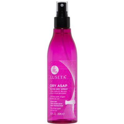 Luseta ASAP Blow-Dry Spray with Argan & Marula Oil - Heat Protectant for All Hair Types, Sulfate & Paraben Free, 8.5oz