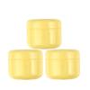20 Pcs 100ml Empty Round Yellow Plastic Cream Container Jars Face Cream Lotion Pot Cosmetics Container DIY Makeup Sample view 1