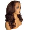 13x6 HD Transparent Lace Front Natural Wave Human Hair Wig With Baby Hair Ombre Blonde #30 Color For Black Women Hair Replacement Wig 150% Density Pre-Plucked Natural Hairline Natural Looking 22 Inch view 4