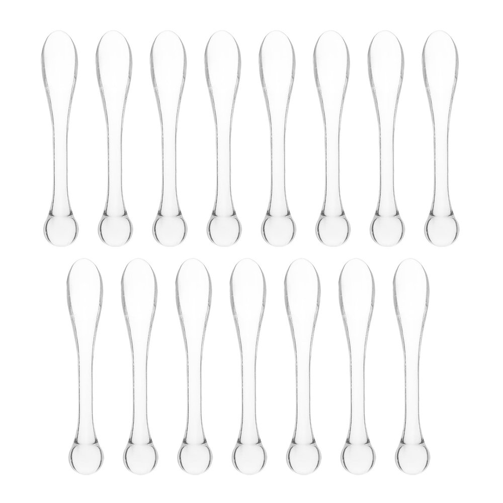 15pcs Cosmetic Spatula Facial Cream Spatula Acrylic Makeup Scoop Mixing Spoon Eye Roller Tool for Facial Skincare Supplies