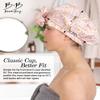Brook + Bay Shower Cap with Bow - Adjustable Shower Cap w/Elastic Hem - Shower Caps for Women Reusable Waterproof view 4