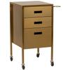 Buy-Rite Electra Metallic Styling Trolley in Gold  Durable Metal Salon Station with 3 Large Drawers, Side Appliance Holder, and Industrial Casters for Hot Tools & Hair Styling, CHM-2883-GLD view 1