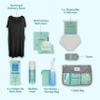 Mama & Wish Postpartum Essentials Kit (14-Piece) - Includes Hospital Post Partum Essentials for Women After Birth, Labor and Delivery Gown, Peri Bottle, Witch Hazel Foam, Pad Liners & More! view 2