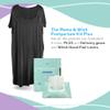 Mama & Wish Postpartum Essentials Kit (14-Piece) - Includes Hospital Post Partum Essentials for Women After Birth, Labor and Delivery Gown, Peri Bottle, Witch Hazel Foam, Pad Liners & More! view 3
