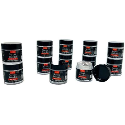 G.B.S Styptic Powder Vials with Sealed Top Stop Bleeding, First Aid Useful for Minor Cuts, Nosebleeds, Camping Safety Survival Kit (.18 oz) (12)