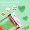 Yovanpur Hard Wax Beads for Brazilian Waxing, At Home Pearl Wax for Bikini, Face, Eyebrow, Legs - 300g (10 Oz) with 10 Wax Spatulas (Light Green-Aloe) view 2