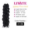 14 Inch Goddess Faux locs Crochet Hair 6 Packs/Lot Soft Gypsy Locs Wavy Crochet Braids Dreadlocks 3 Tone Curly Wavy Twist Braiding Hair Extensions African Roots Braid#1B) view 2