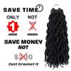 14 Inch Goddess Faux locs Crochet Hair 6 Packs/Lot Soft Gypsy Locs Wavy Crochet Braids Dreadlocks 3 Tone Curly Wavy Twist Braiding Hair Extensions African Roots Braid#1B) view 4