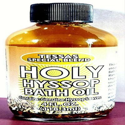 12 PCS TESSAS' Special HOLY Hyssop Bath Oil 4 FL. OZ. (118ML)