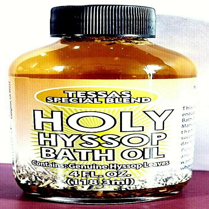 12 PCS TESSAS' Special HOLY Hyssop Bath Oil 4 FL. OZ. (118ML)