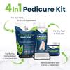 FOOT CURE Exfoliator & Callus Remover Pedicure Set  Care Kit Includes File for Dead Skin, Tea Tree Oil Soak Salts, Urea Cream 40 Percent Removal Gel Made in USA, Ivory, 4 Piece view 3