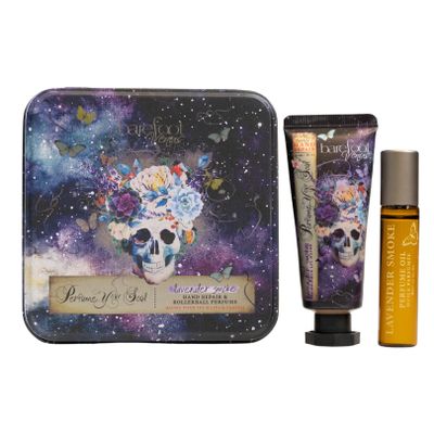 Barefoot Venus Perfect Pair Hand Cream - Hand Repair & Rollerball Perfume (Lavender Smoke), 0.47 Fl Oz (Pack of 2), 8.0 milliliters