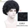 BECUS Afro Wigs for Black Men Short Afro Wigs Men 70's 80's Disco Funny Cosplay Afro Wig African American Full Synthetic Wig (Natural Black #1B) view 2