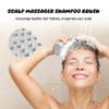 YEADMAL Dual-use Silicone Body Scrubber with Scalp Massage Shampoo Brush Exfoliating Bath Body Brush Gentle Silicone Shower Scrubber for Men/Women/Baby Skin Cleansing, 1 Pack (Gray) view 3