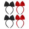 FOMIYES Large Red Bow Headbands, 4Pcs Hair Band Bow Headbands Christmas, Hair Accessories for Party and Cosplay view 1