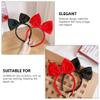 FOMIYES Large Red Bow Headbands, 4Pcs Hair Band Bow Headbands Christmas, Hair Accessories for Party and Cosplay view 2