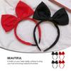FOMIYES Large Red Bow Headbands, 4Pcs Hair Band Bow Headbands Christmas, Hair Accessories for Party and Cosplay view 3