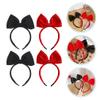 FOMIYES Large Red Bow Headbands, 4Pcs Hair Band Bow Headbands Christmas, Hair Accessories for Party and Cosplay view 4