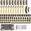 110 PCS Viking Beard Beads, AngleKai Gold Hair Accessories for Viking Hair Beads Beard Braiding Kits for Men and Women(Gold) view 1