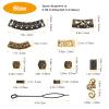 110 PCS Viking Beard Beads, AngleKai Gold Hair Accessories for Viking Hair Beads Beard Braiding Kits for Men and Women(Gold) view 2