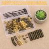 110 PCS Viking Beard Beads, AngleKai Gold Hair Accessories for Viking Hair Beads Beard Braiding Kits for Men and Women(Gold) view 4
