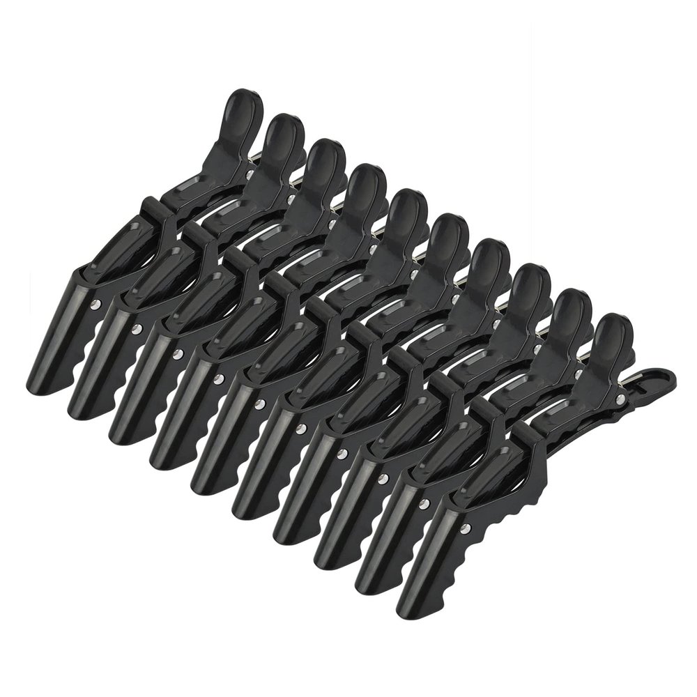 10 Pcs Hair Clips for Women  Alligator Styling Sectioning Clips Professional Barber Clips of Salon (Black)