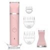 Bikini Trimmer for Women,Electric Razors Shaver for Bikini Legs Pubic Hair,Rechargeable Ladies Bikini Hair Trimmer Removal with Snap-in Ceramic Blades IP7X Washable Head,Wet and Dry Use,Pink view 1