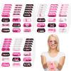 180 Pieces Breast Cancer Awareness Face Tattoos Pink Breast Cancer Stickers Pink Ribbon Temporary Tattoos for Women for Party Fundraising Accessories Decoration view 1