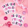 180 Pieces Breast Cancer Awareness Face Tattoos Pink Breast Cancer Stickers Pink Ribbon Temporary Tattoos for Women for Party Fundraising Accessories Decoration view 4