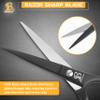 BROSTACHE Beard & Mustache Scissors for Men 5, 2 comb & Beautiful Travel Pouch, Hand forged with Bevel edge For precision, Extremely Sharp Scissor, Trimming scissors view 2