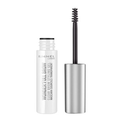 Rimmel London WonderFullBrow Styling Gel Eyebrow Mascara, Long-Wearing, Lightweight, Precision Brush, 004, Clear, 0.15oz