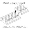Azar Displays 8 Compartment Clear Cosmetic Tray with Tester Tray, Spring Pushers, 2-Pack view 3
