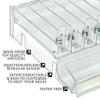 Azar Displays 8 Compartment Clear Cosmetic Tray with Tester Tray, Spring Pushers, 2-Pack view 4