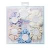 The Original Scrunchie Girls Fashion Gift Set Includes 6 Unique Designs: Pastel Rainbow Velvet, Cream Velour, Pink Velvet, White Faux Fur, Blue Velour, White Satin in Presentation Box view 1