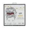 The Original Scrunchie Six Days of Scrunchies Glamour Gift Set Includes 6 Unique Designs: Tan Dot Chiffon, White Velour, Black Velvet, Black & White Striped Satin, Beige Corduroy in Presentation Box view 3