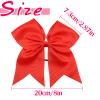 TUUXI 4pcs Large Cheering Bows 8 Inch for Hair Cheerleading Bows Ponytail Holder Ribbon Elastics Hair Ties Bands for Cheerleader Softball Football Competition College Sport Red Yellow Blue White view 2