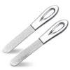 AKOAK 2 Pcs Nail File, Non-Slip Handle, Frosted Plate, Stainless Steel, Easy to Grind, Suitable for Salons, Families and Travel, for Both Men and Women view 1
