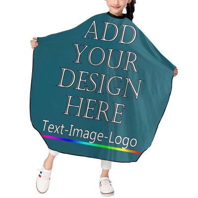 PrintOnDemand Professional Stylist Hairdresser Apron with Snap Closure with Your Image/Text Women Men Aldult Personalized Barber Cape, Blue Green