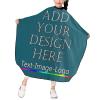 PrintOnDemand Professional Stylist Hairdresser Apron with Snap Closure with Your Image/Text Women Men Aldult Personalized Barber Cape, Blue Green view 1