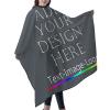 PrintOnDemand Salon Barber Hair Dye Cape Styling, Hair Cutting Cape Haircut Cape Any Image, Any Text, Any Logo for Adults, Kids, Salon and Home, Dark Heather view 2