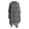 PrintOnDemand Salon Barber Hair Dye Cape Styling, Hair Cutting Cape Haircut Cape Any Image, Any Text, Any Logo for Adults, Kids, Salon and Home, Dark Heather view 3